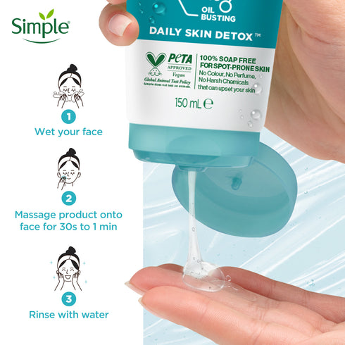 Simple Daily Skin Detox Purifying Gel Facial Wash 150ml